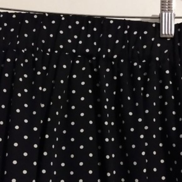 CeCe by Cynthia Steffe Polka Dot Midi Skirt Sz 12 Black & White - Picture 7 of 11